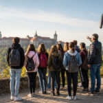 Uczniowie podczas jednodniowej wycieczki szkolnej jako lekcji poza klasą